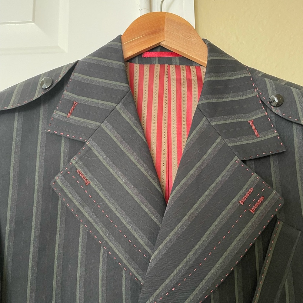 Valentino Red and Tan Striped Jacket - Picture 2 of 9